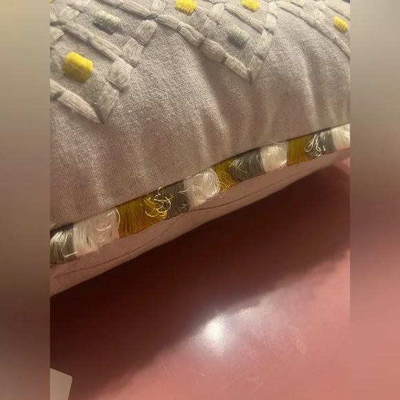 Anthropologie Georgia Cotton Embroidered Pillow - Picture 9 of 12